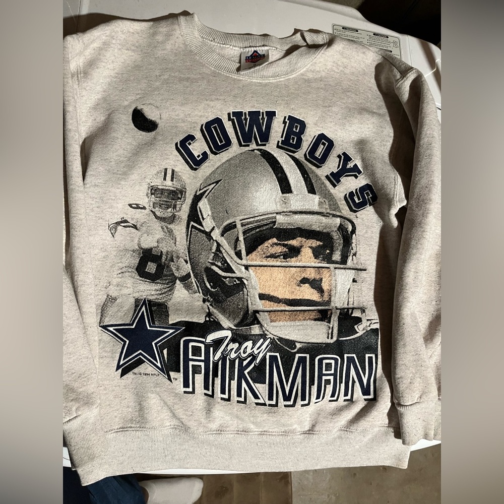 Vintage Troy Aikman with Dallas Cowboys Sweater